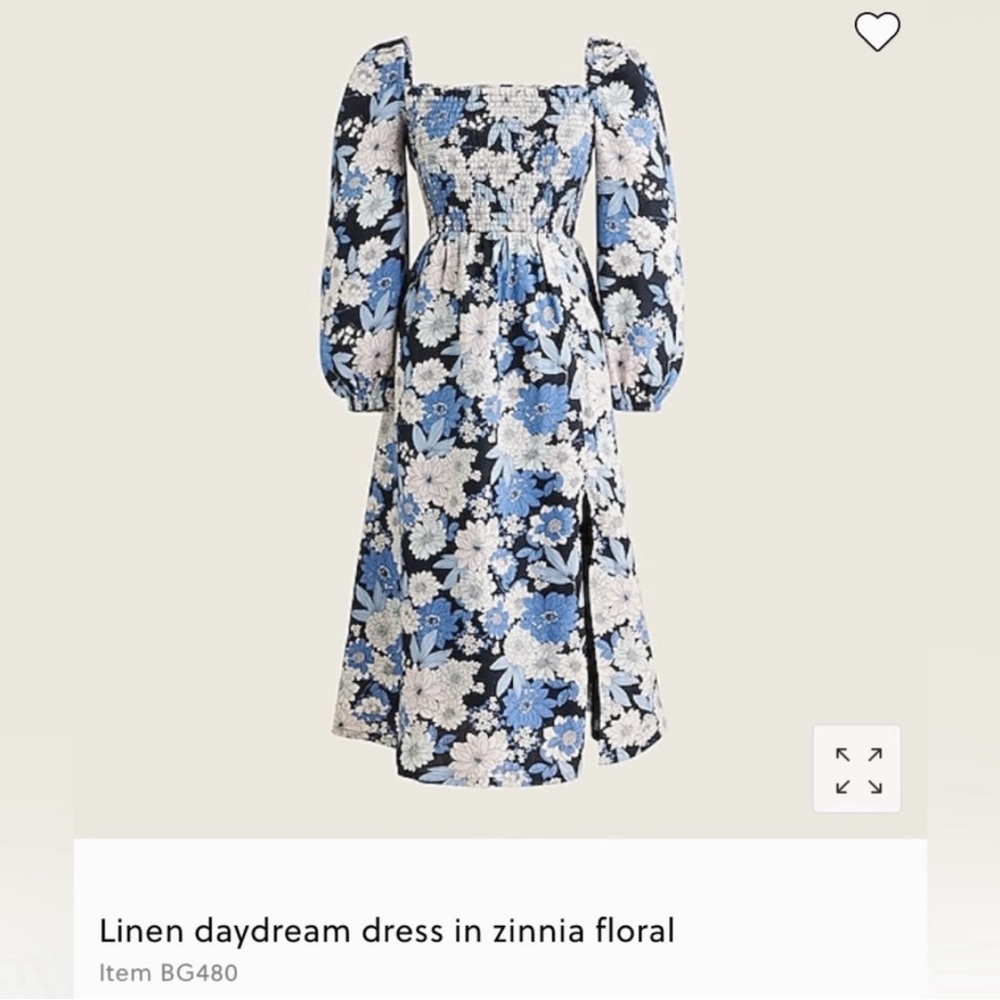 J.Crew Linen Daydream Dress Zinnia Floral - XL Tall